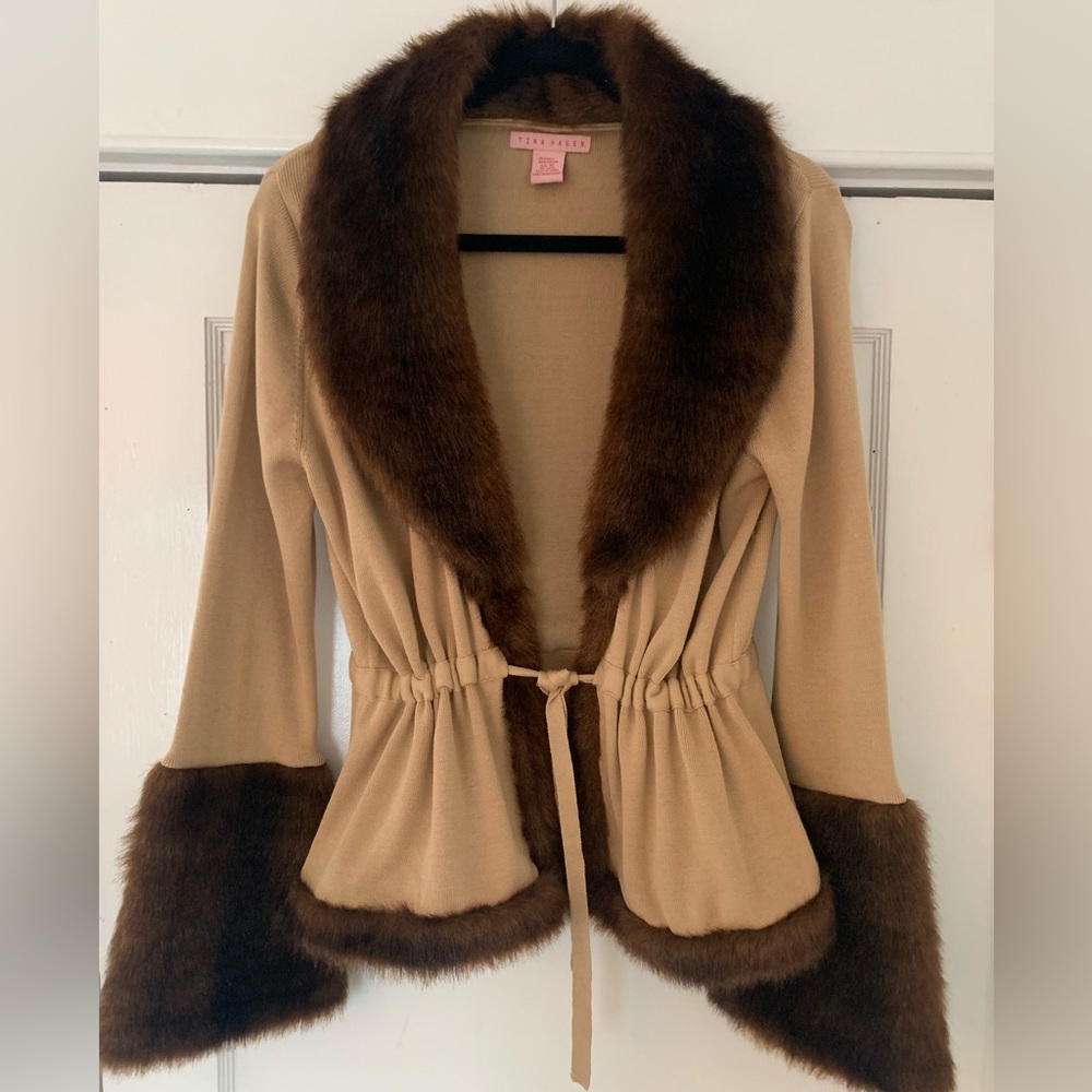Tina Hagen fur trimmed seater/jacket